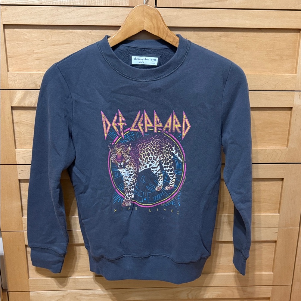 Abercrombie Kids Blue Def Leppard Sweatshirt